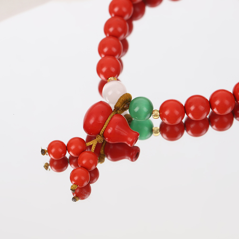 Internet celebrity new Chinese style red sand lotus flower elephant elastic bracelet, personalized and transport bracelet for women