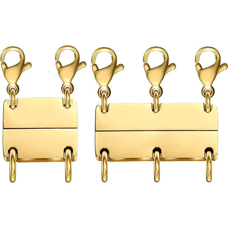 DHCollections Metal Clasp Jewelry Clasps Separator for Stackable Layering Necklaces Chains and Bracelets