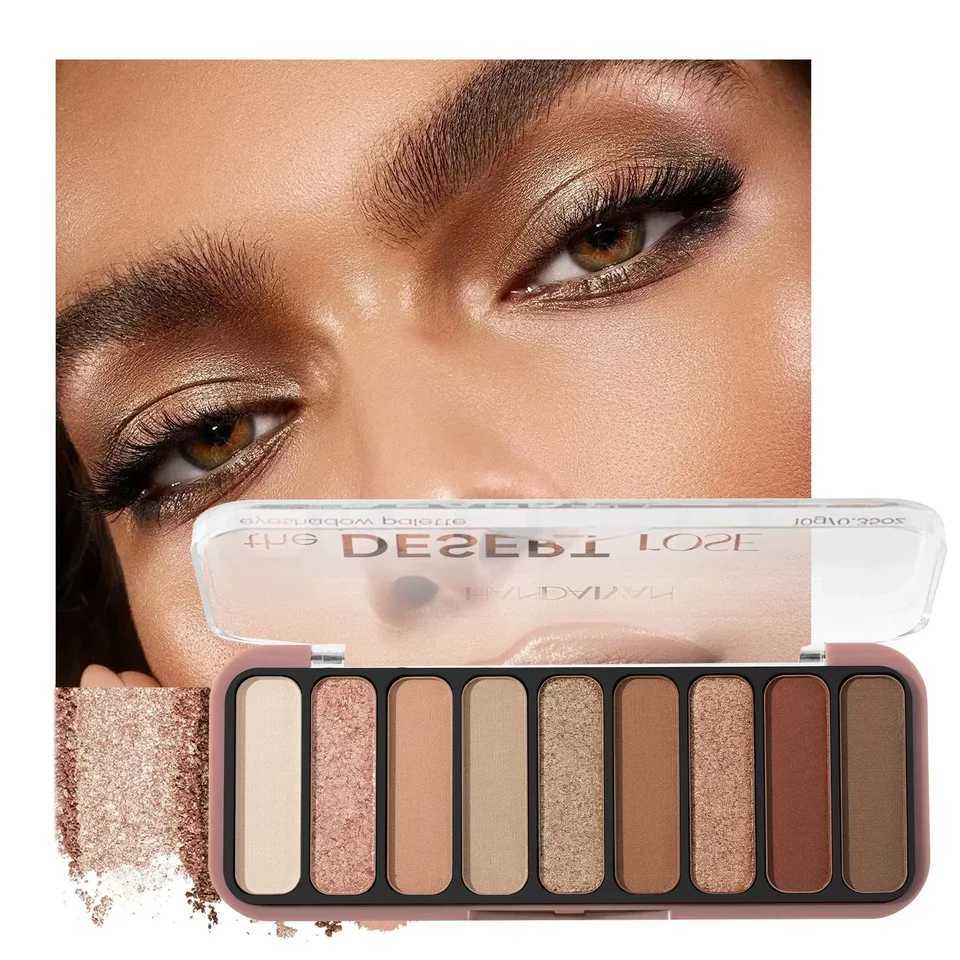 Desert Rose Eyeshadow Palette 9 Colors High Pigment Mineral Shadows Natural Daily Look Waterproof Matte Earthy Tone FinishesXJ250520