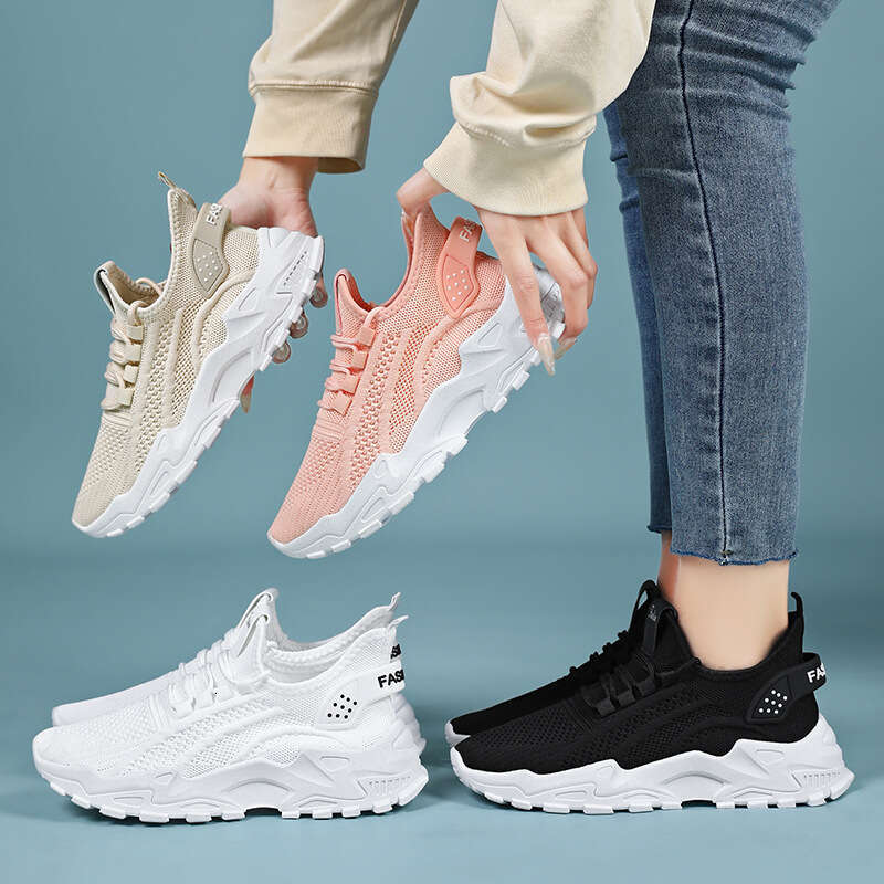 Women's Summer Fashion New Running Mesh Breathable Thick soled Forrest Gump Korean Edition Sports Shoes
