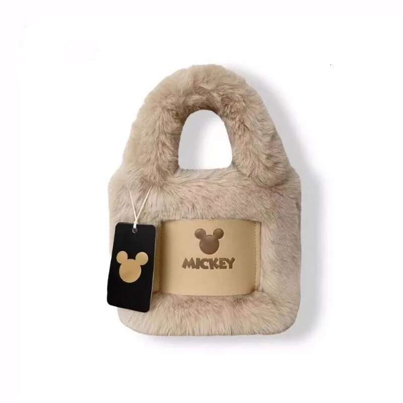 2024 New Bucket Internet Celebrity Portable Coin Mobile Phone Cosmetic Bag Fluffy Plush