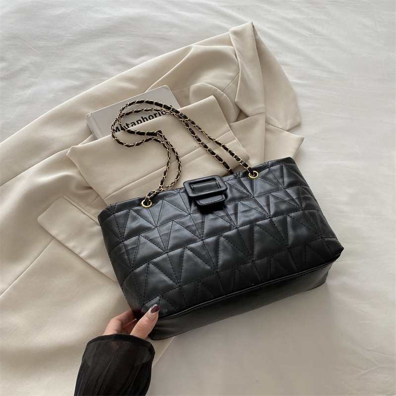 Free Delivery Designer Bag Premium Underarm 2025 Trendy Fashion Small Fragrant Ling Grid Chain Bag Niche Commuter Single Shoulder Tote Bag Luxury Bag