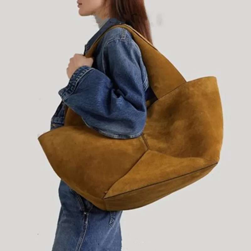 New Suede Bucket Women's Shoulder Shoppers Large Capacity Handbag Fashion Casual Versatile Crossbody Bag For Women