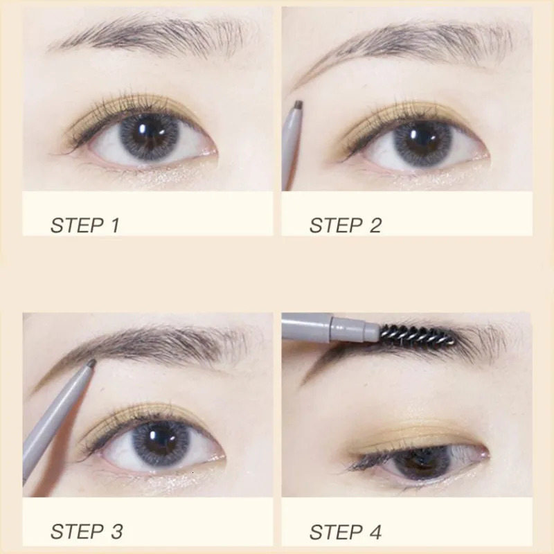 Judydoll Eyebrow Pencil Waterproof Double-headed Fine Round Core Automatic Rotation Brows Enhancer Natural Eyebrow Applicator 250515