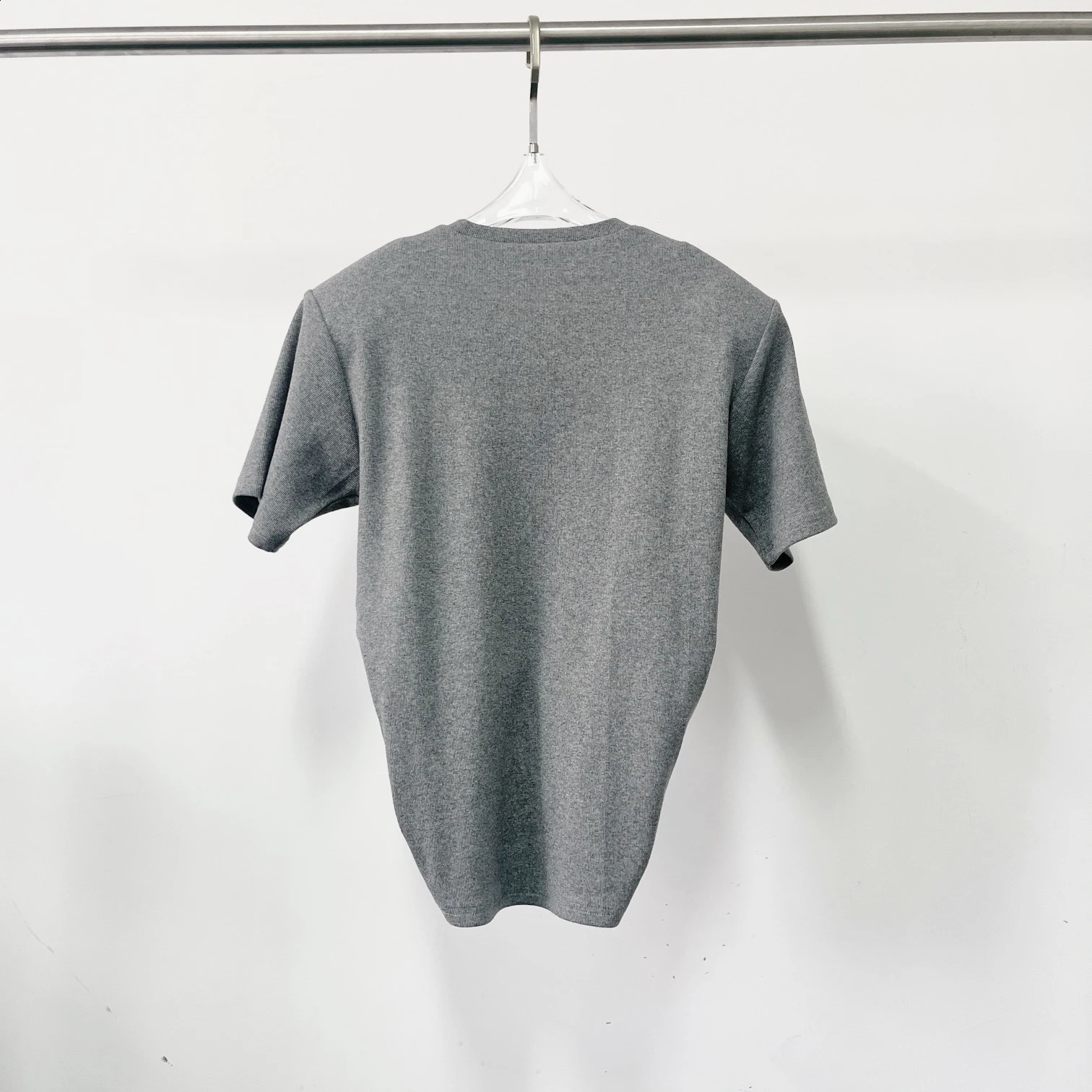 Y2K knotted twist knitted threaded round neck Top women fashionable and versatile navel padded shoulder short-sleeved T-shirt 250519
