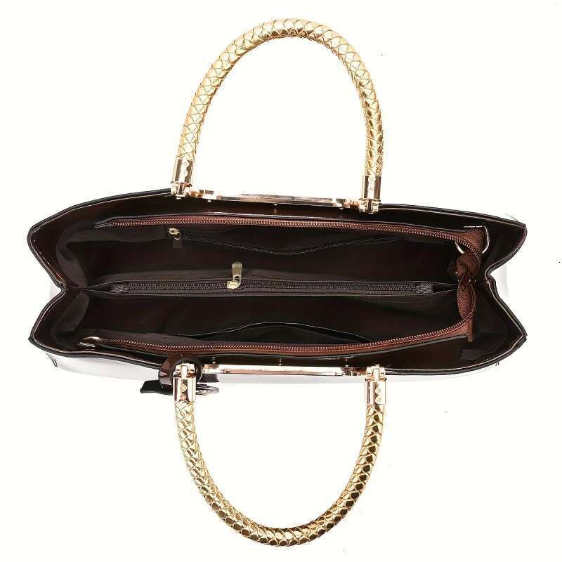 Elegant Ladies' Evening Handbag - Shoulder Bag, Patent Glossy PU Leather Crossbody Bag