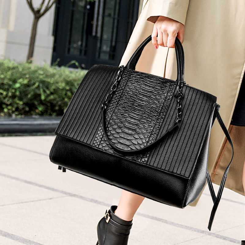Women's Shoulder Bag Free Shipping Designer Bag High-quality And Fashionable Crocodile Pattern Handbag Large Capacity Lightweight And Luxurious T