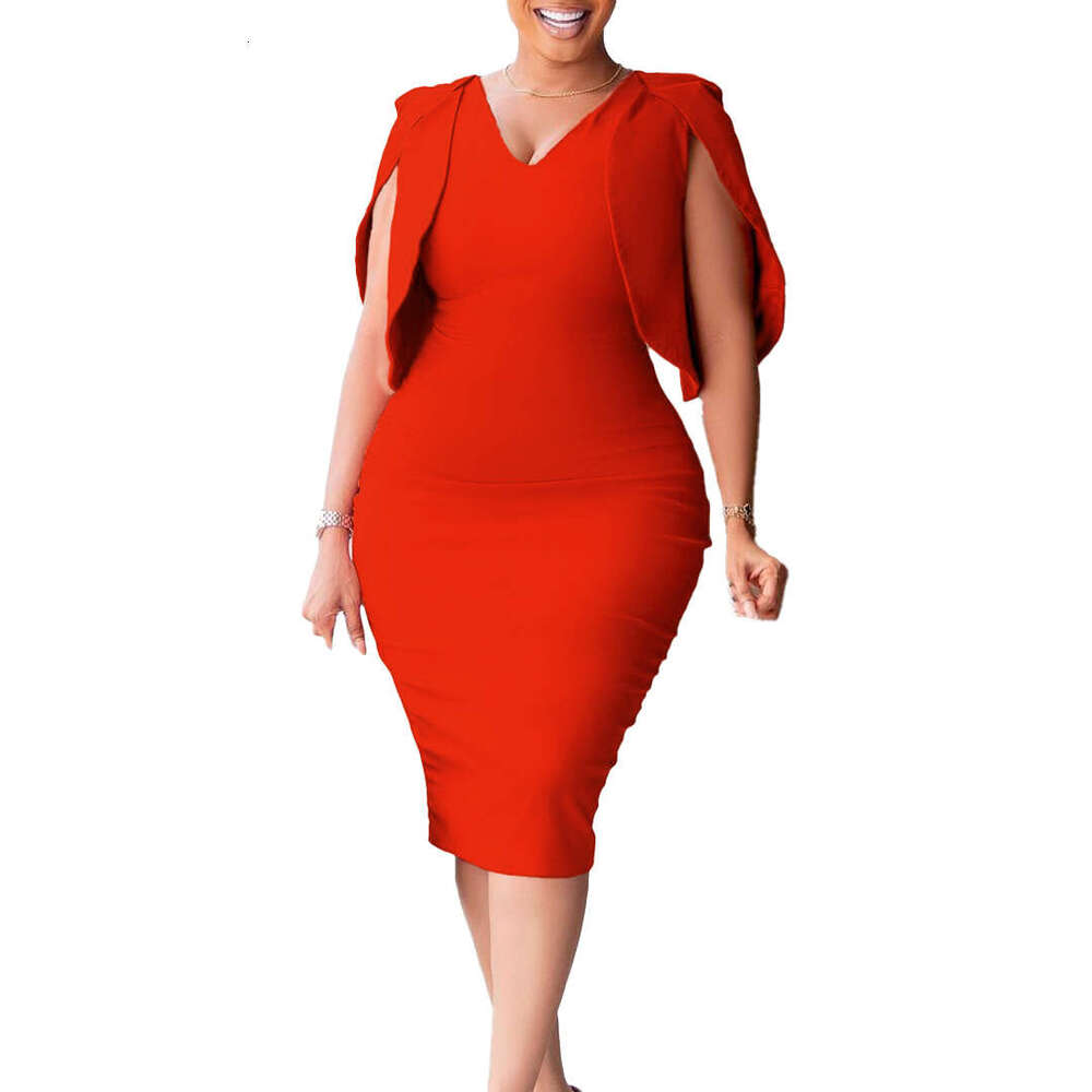 Women's Wear Summer New Fashionable And Elegant Wrapped Hips Office Large Dress