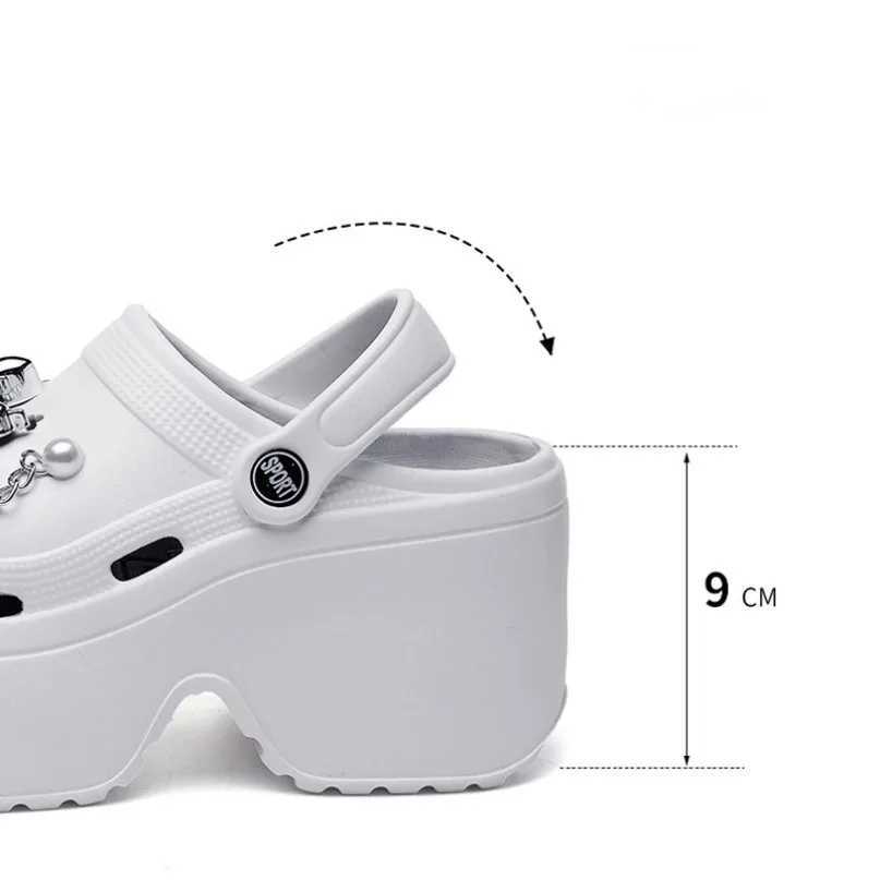 House Cloud Slipper Clog Woman charm Sandals Flip Flops Beach Non Slip Home Shoe High Heel Platform Female Slides Ladies Outdoor M250520