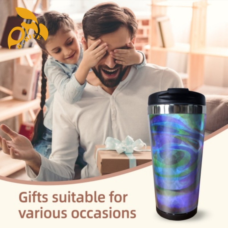 Free Shipping Professional Customized Water Cu Large-capacity handle car cup Coffee cup 15oz/440ml straw drink bottle Stainless Steel 304