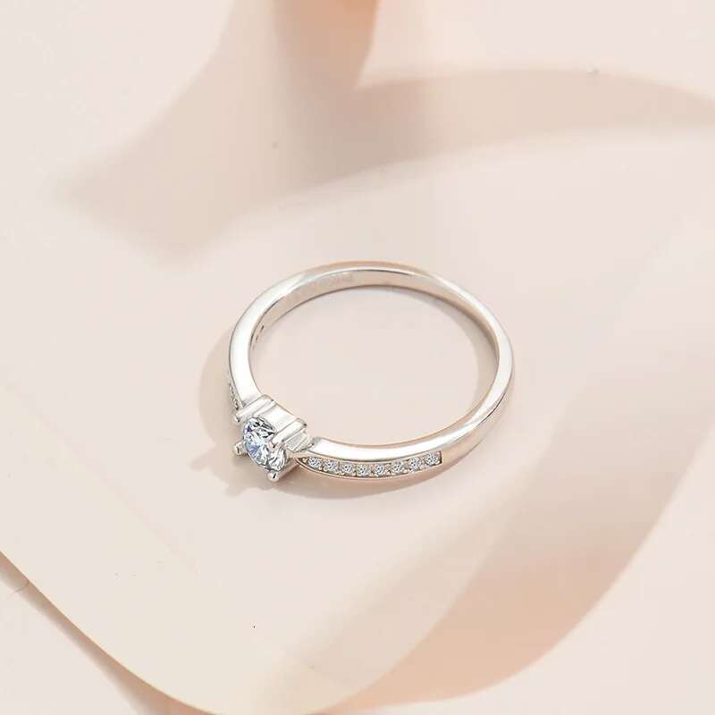 COSFIX D Color Moissanite Rings For Women s925 Silver 0.3ct 4mm Moissanite Rings Full Diamond Womens Rings New 2023 Gift