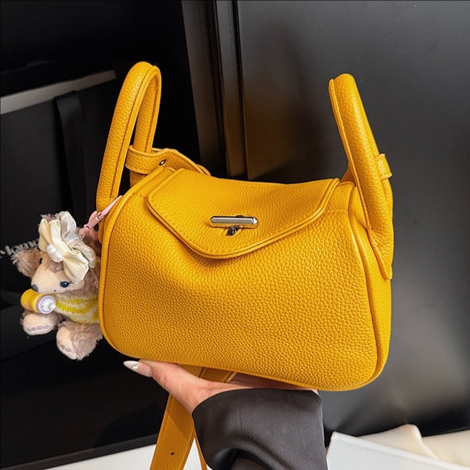 High end lychee patterned fashionable hand-held for women 2025 new trend versatile and stylish light luxury single shoulder crossbody bag