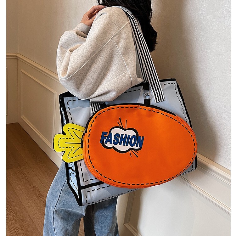 2025 New Outdoor Style Free Delivery Designer Carrot Large Capacity Tote Women's Sports Badminton Handheld Tennis Racket Cute Single Shoulder Bag