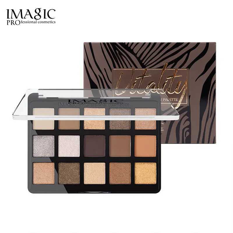 IMAGIC 15 Colors Dark Series Eye Shadow Palette Bronze Smoke Color Makeup Palette Highlight Waterproof Makeup for Women W250520