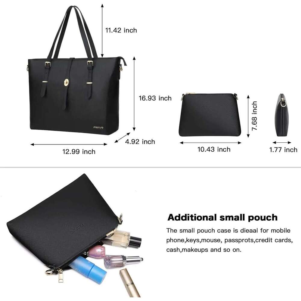 Laptop Tote Bag for Book Pro 16 2024-2019 M2 A2780 M1 A2485 Pro/Max A2141 15 15.6 inch Notebook PU Leather Briefcase