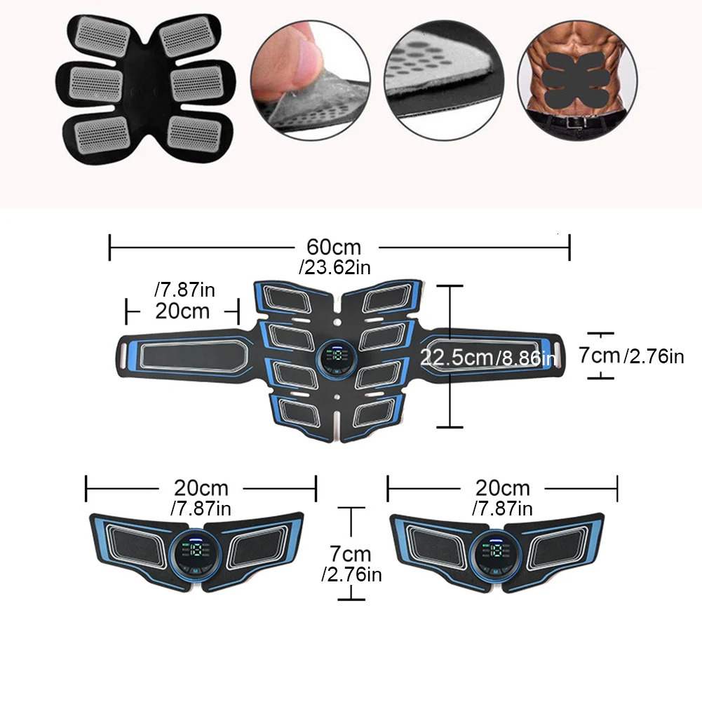 Abdomen-Building Device with Arm Trainer Abdomen Muscle Stimulator Portable Abdominal Training Device 6 Modes for Fitness 250512
