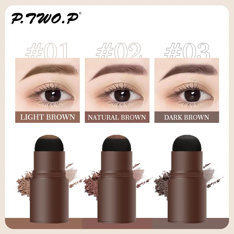 Eyebrow Powder Stamp Shaping Kit Waterproof Long Lasting Makeup Brushes eyebrow paint pencil Eye Brows Stencil Korean Cosmetics 250515