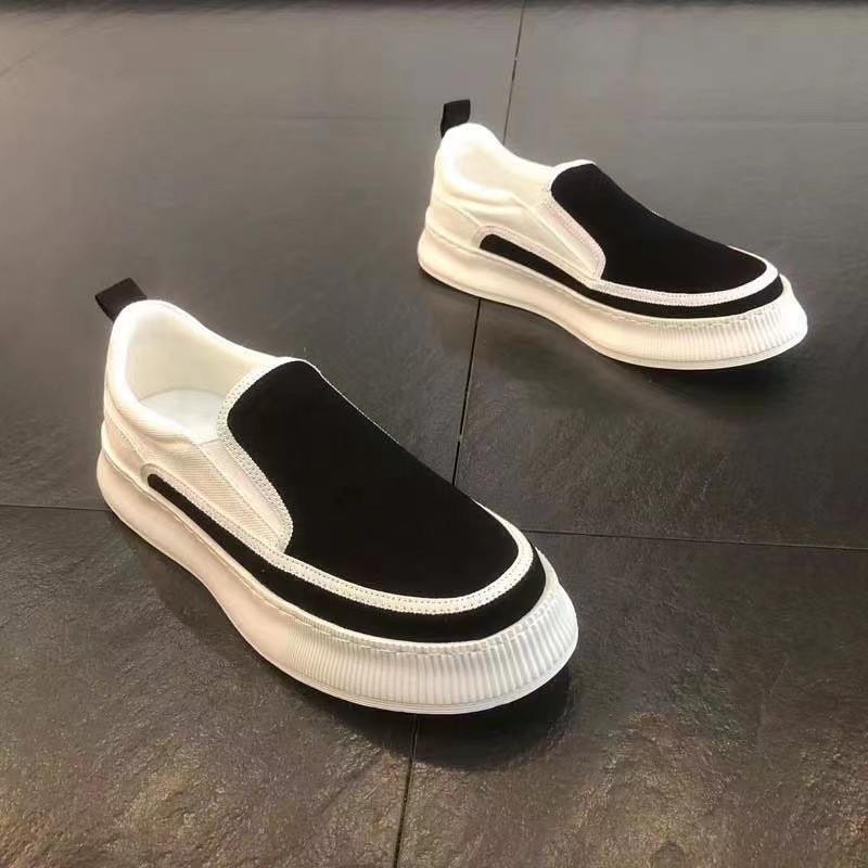 Men S New Summer Breathable Casual Shoes Lazy Thick Soled Casual One Step Canvas Shoes Versatile Trendy Ddmysaturn