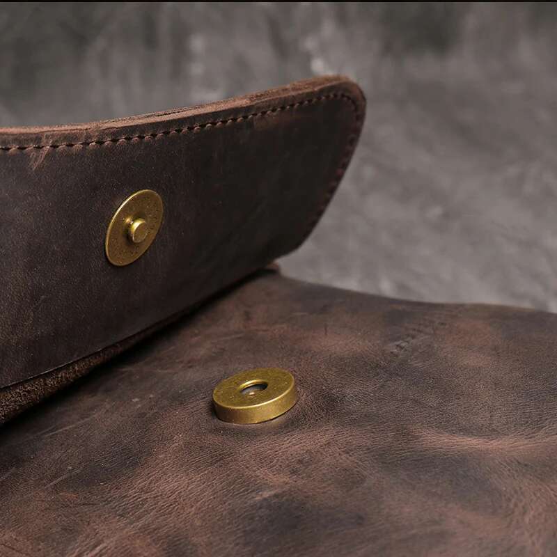 Genuine Leather Daily Casual Shoulder For Men Small Dark Brown Vintage Messenger Bag Men's New Fashion Design Sling Bags