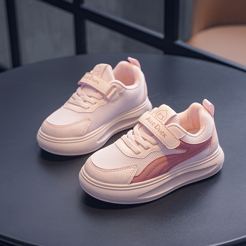 New children's shoes, white shoes, all season anti slip flat shoes, trendy shoes, little boys' mesh board shoes, casual shoes, versatile gir