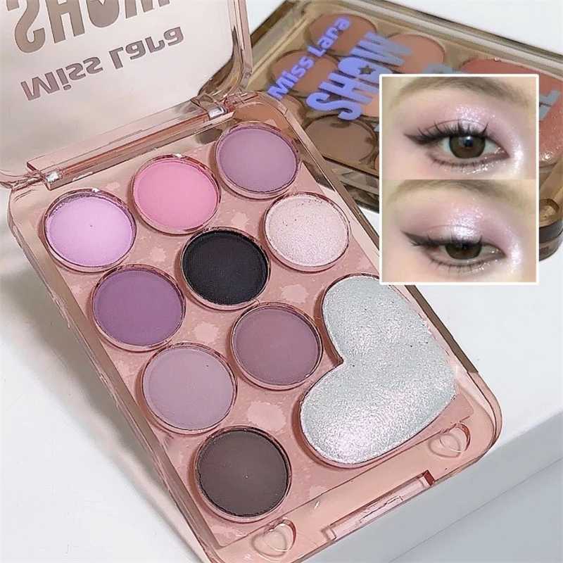 10 Color Love Eyeshadow Palette Velvet Matte and Shimmer Effect Pink Brown Eye Shadow Plate Create A Multi-Functional MakeupXJ250520
