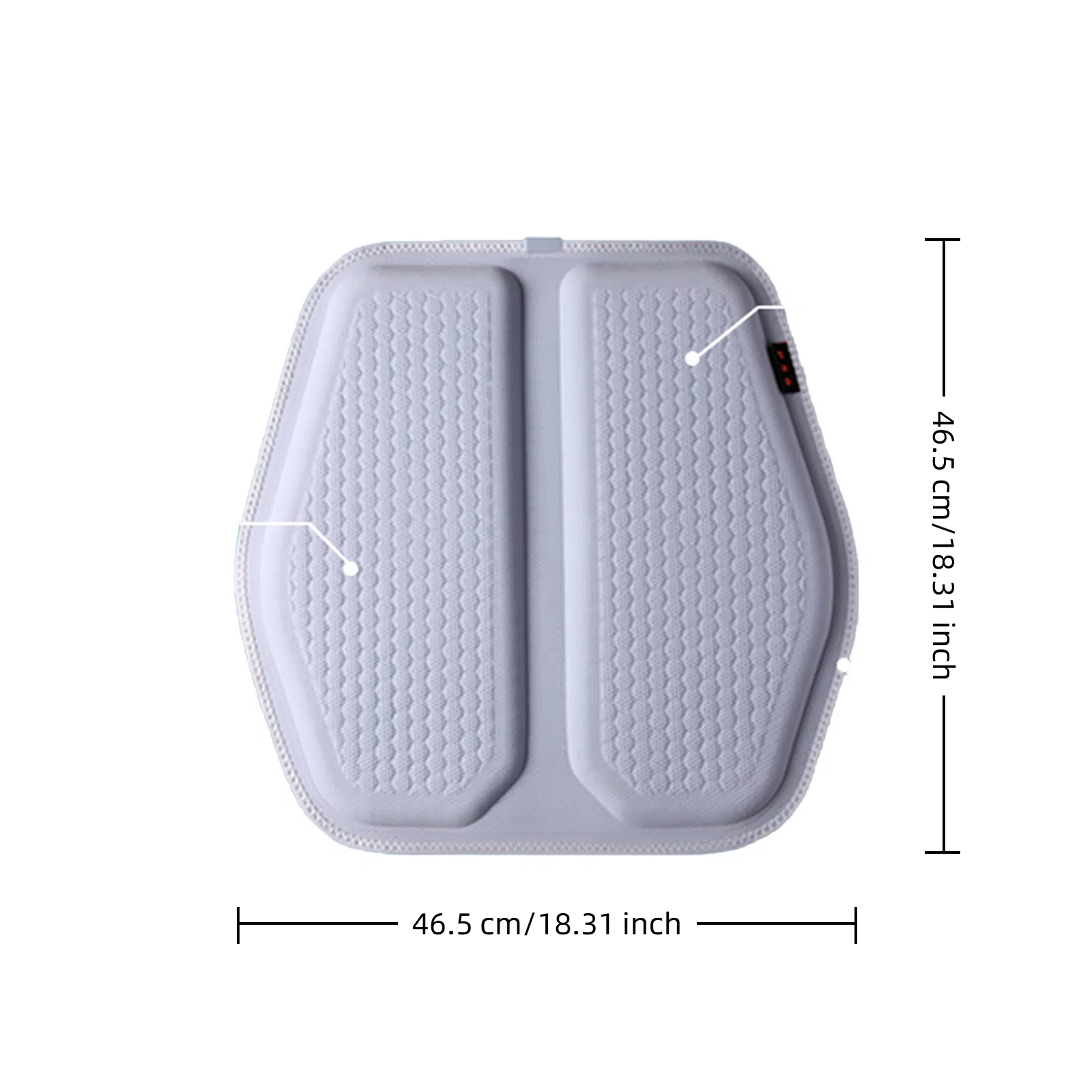 Gel Car Seat Cushion Square Pad , Universal Fit Non-Slip Auto Seat Pad with Ventilated Design, for Car/Truck/Office