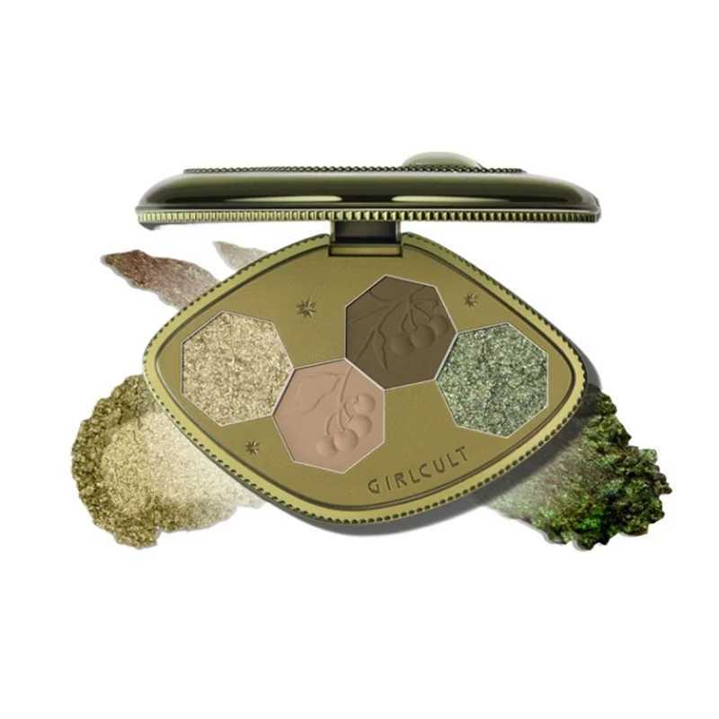 Girlcult Matte Makeup Eyeshadow 4 Color Chameleon Smoke Shimmer Glitter Eyeshadow Highly Pigmented Eye Palette Natural Colors W250520