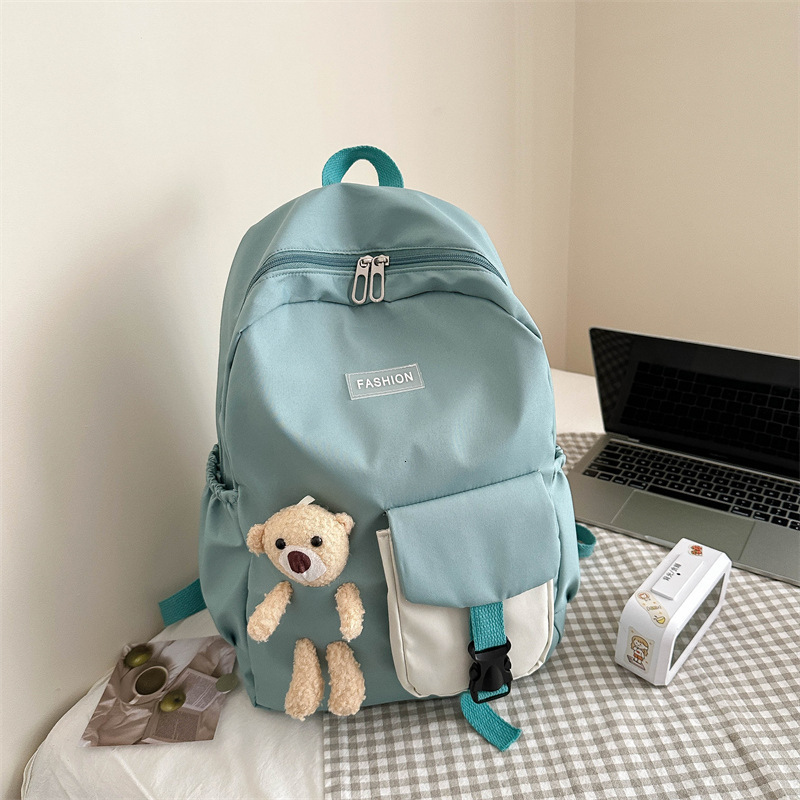 Free Delivery Designer Bag Sweet Bear Fashionable Primary Secondary School Student Large Capacity Simple Versatile For Men And Women Class Backpack Lu