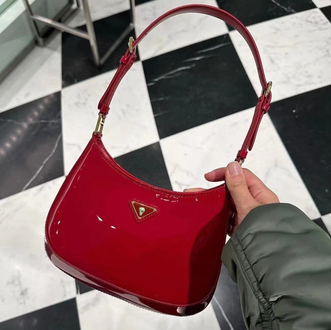 Shoulder bag texture shiny underarm bag handbag commuting simple large capacity bag