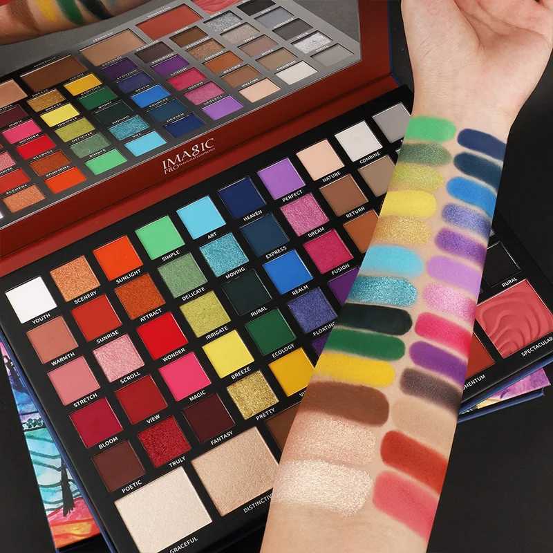 IMAGIC 56 Color Terraced Eyeshadow Pearlescent Matte Polarized European American Eyeshadow Palette Stage Makeup Artist W250520