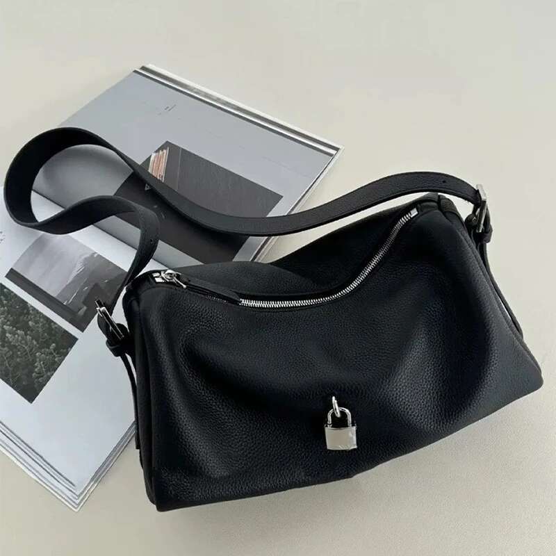 High Quality Designer Bags High Quality Designer Bags Women's Genuine Leather Shoulder Lock Design Pendant Crossbody Ladies Fashion Niche Underar