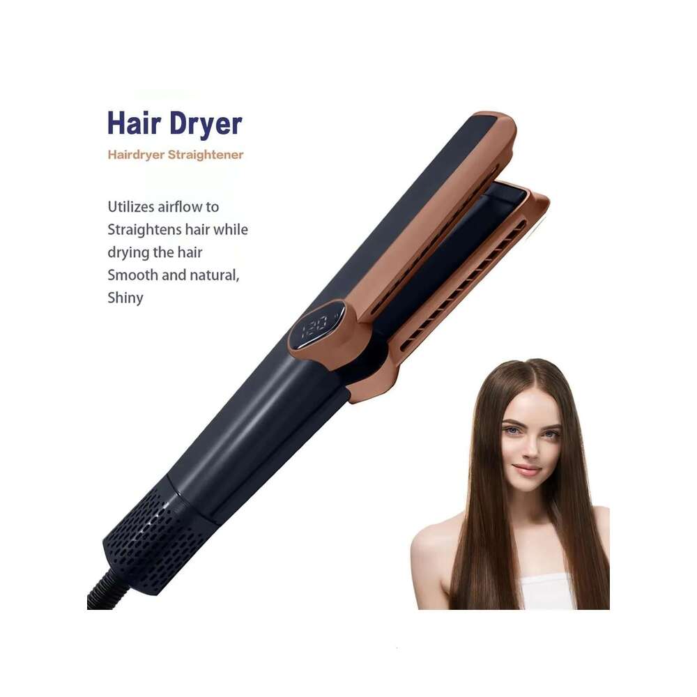 2in1 DryerWet and Dry StraightenerAir Negative Ion Portable Styling Hair Straighten with Air LCD Display