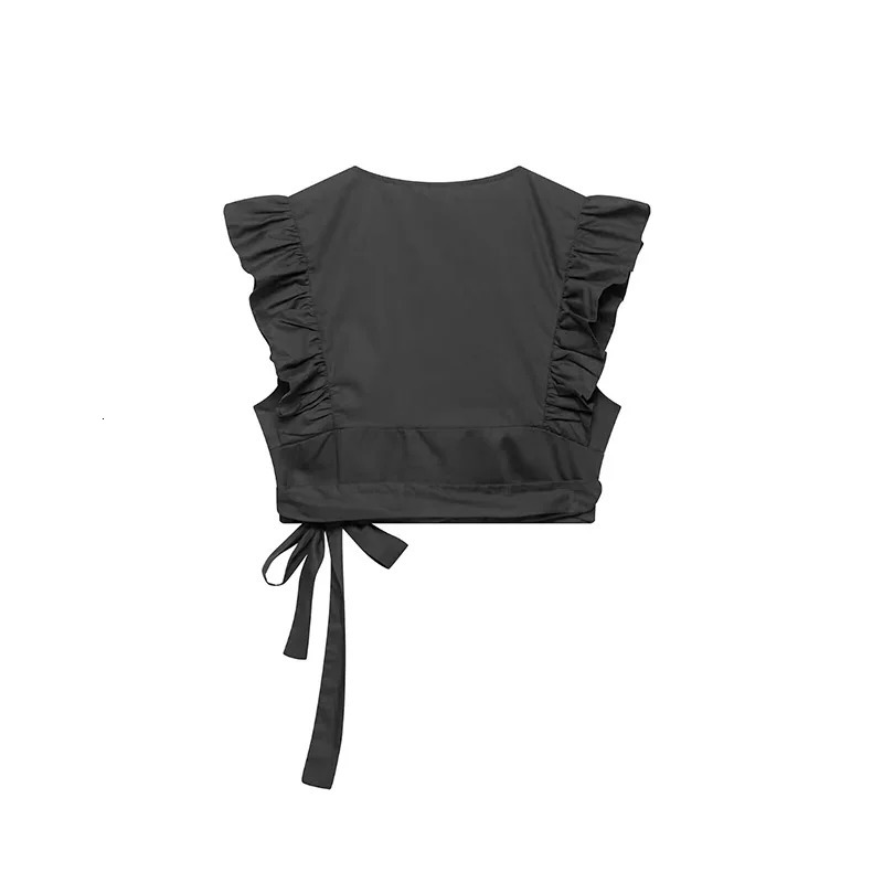 Willshela Women Fashion 2 Piece Sets Black VNeck Tank Tops Vintage Side Zipper Midi Skirt Female Chic Lady Skirts Set 250520