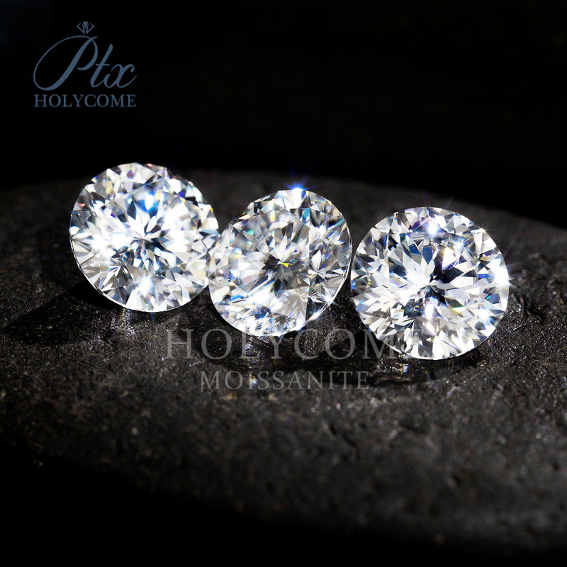 Plum Blossom Cut Round Moissanite Wholesale Price Synthetic D Color VVS1 Loose Moissanite Stones GRA Certificate Diamond Jewelry Moissanite