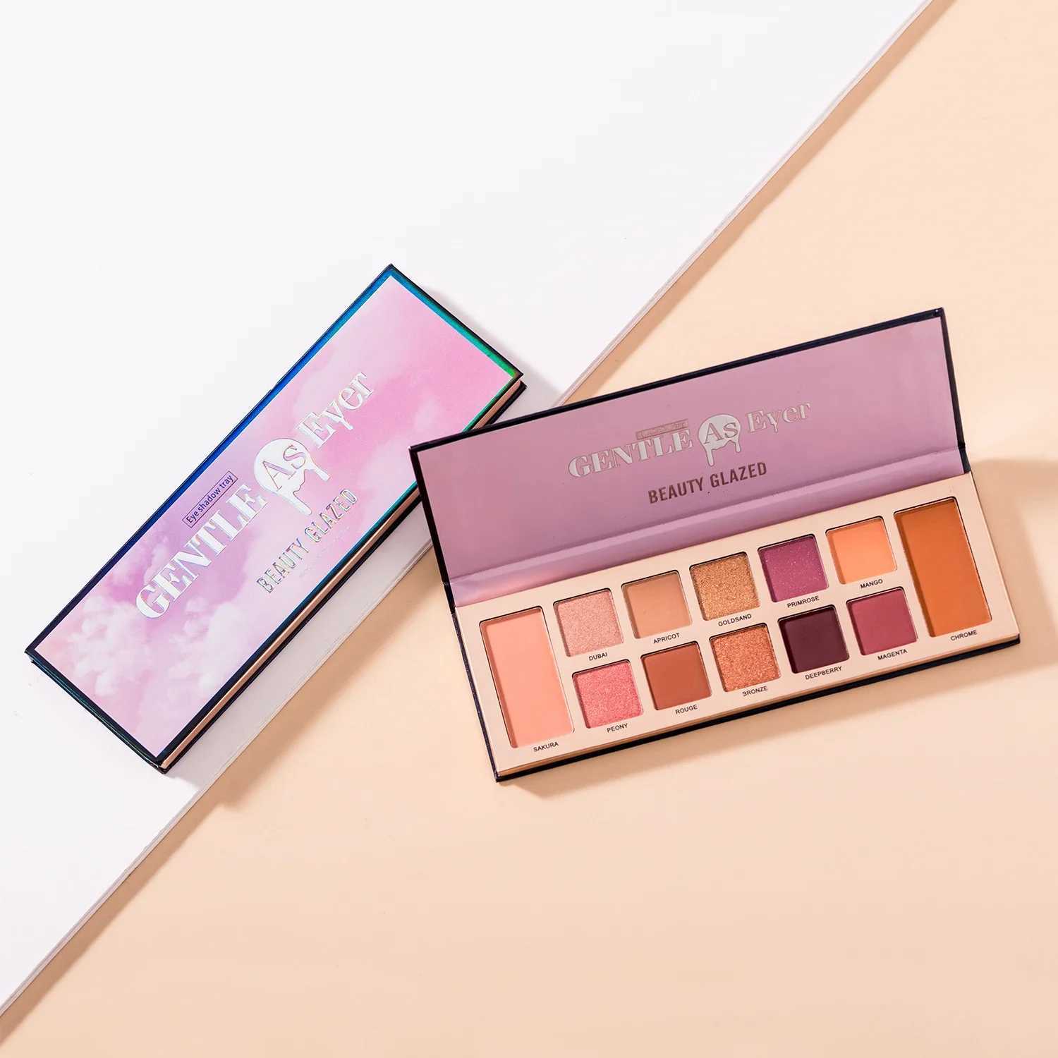 BEAUTY GLAZED 10 Colors Eyeshadow Palette Matte Shimmer Soft Touch Long Lasting Waterproof Pigmented Brighten Eyes Makeup Cosmet W250520