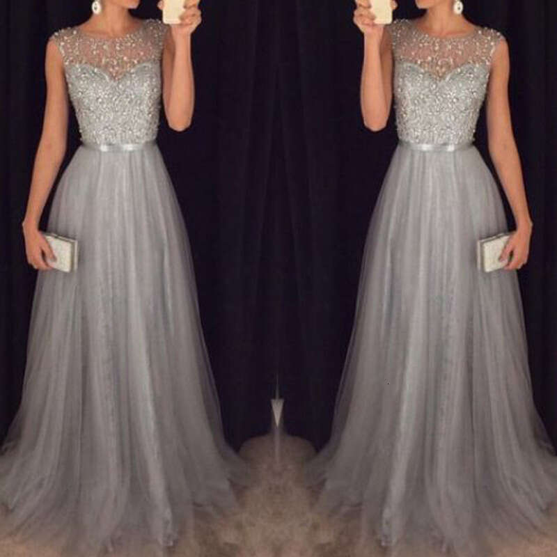 European American spring and summer women's hot selling mesh sleeveless sequin dress 2025 temperament versatile new trend clothing ins