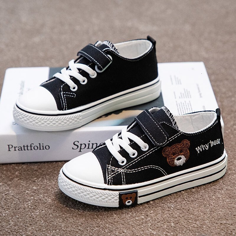 Ddmyshoesvip Children S Canvas Girls Casual New Style Boys Non Slip Board Medium And Large Children S Sports Shoes Biscuit Soles