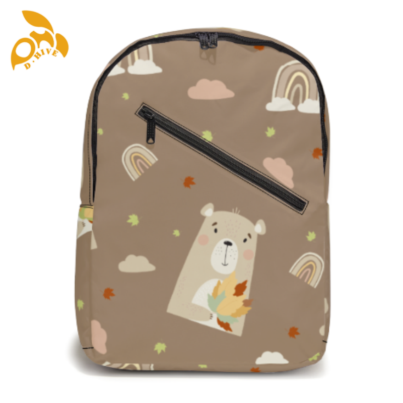 Free shipping fashion designer custom-made lightweight, high-quality, simple and fashionable black small students schoolbag in beige
