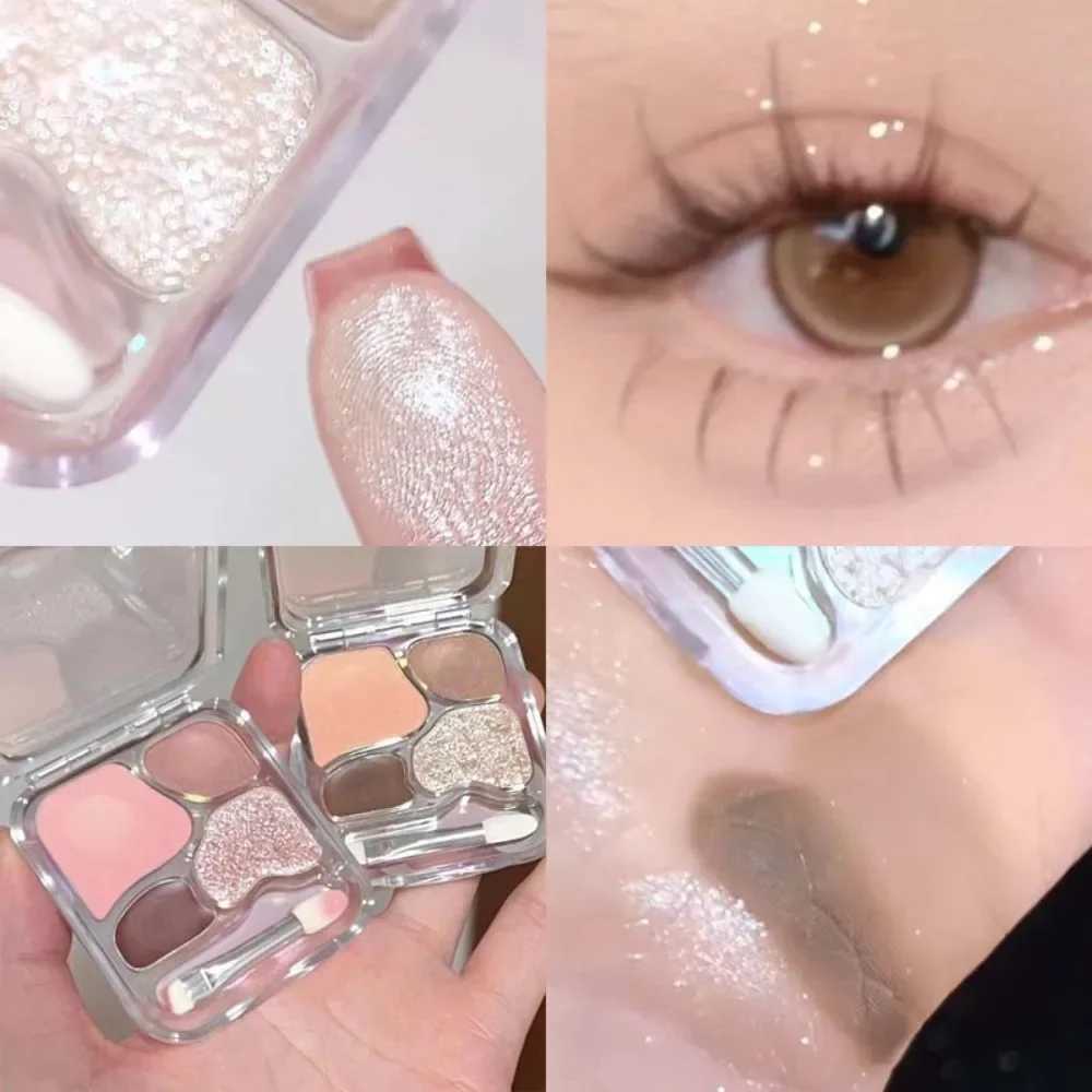 4Color Eyeshadow Palette Blush Eyeliner Eyeshadow Highlight Contour Palette Eyes Makeup Cute Beauty Cosmetics MultifunctionalXJ250520
