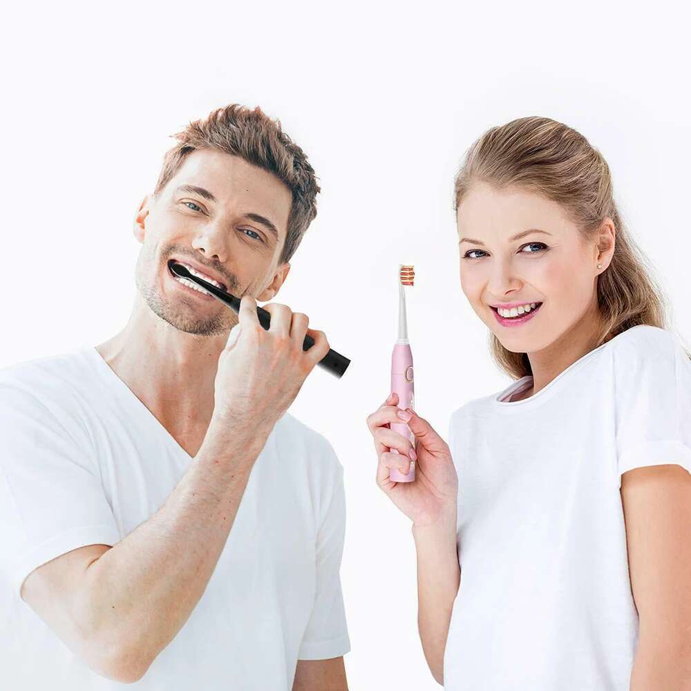 Fairywill Sonic Electric Toothbrush FW-D7 set USB Charge Toothbrushes case for Adult with tooth brush Heads 5 Mode Smart Time