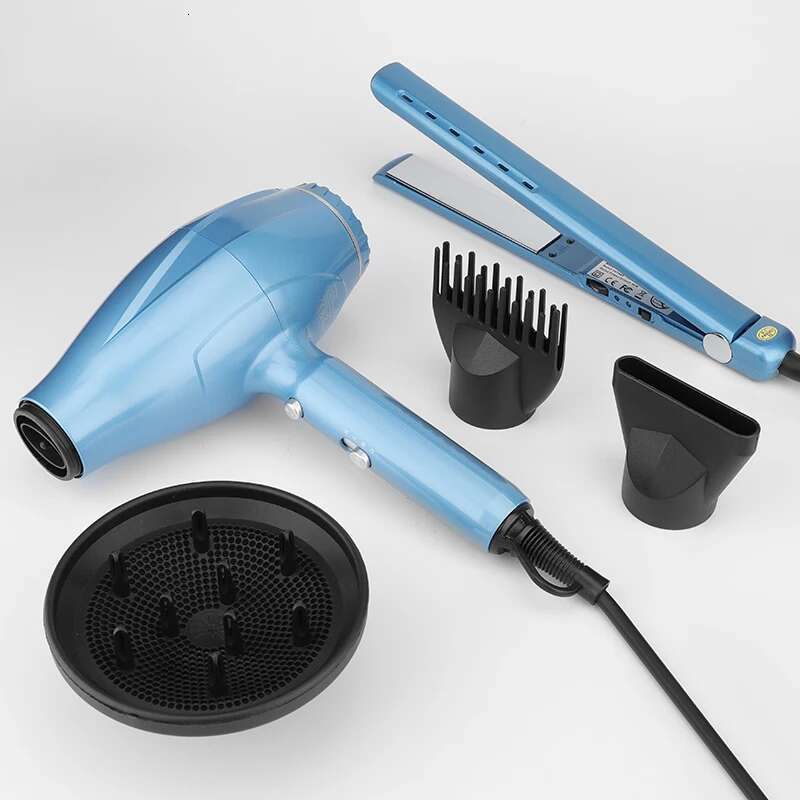 RESUXI 452 2 in 1 and 3 Level Wind Speed Set Dryer Straight Curly for Hair Flat Straightener