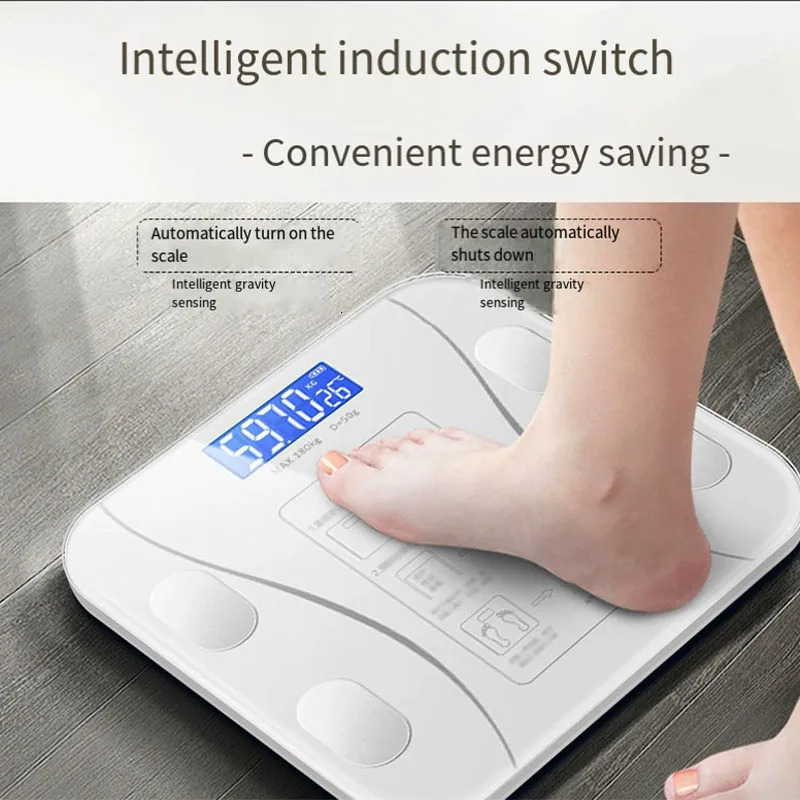 LED charging smart app synchronizes body fat scale digital proportion Bluetooth weight loss body fat scale electronic scale 250513