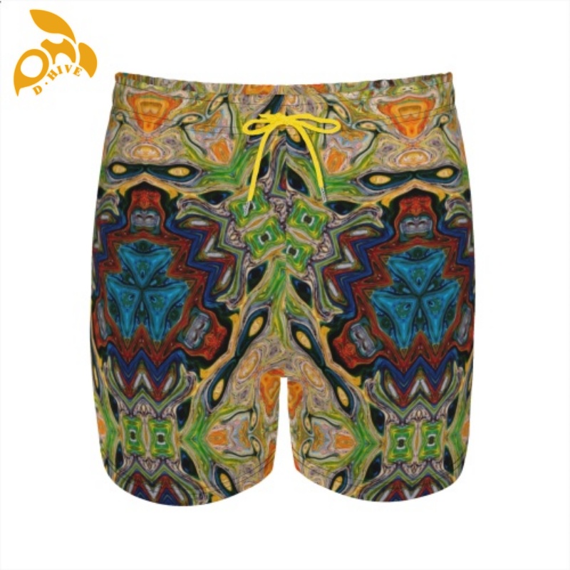 Free Shipping Summer New Fashion designer custom DIY men's polyester short sport beach pants outdoor size S-3XL