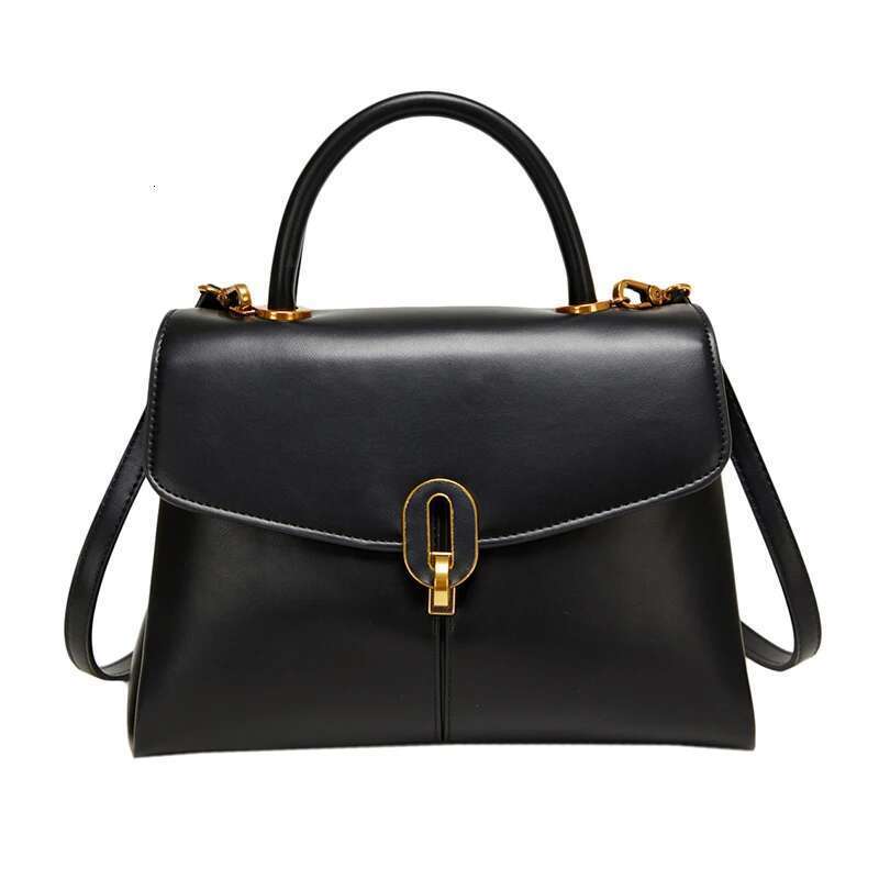 Women Fashion Handbags Metal Buckle Design Stylish Shoulder Trendy Daily Use Bags Brown PU Leather Versatile Crossbody