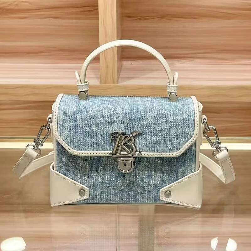 Box Fashion Appliques Handbag Single Shoulder Crossbody Buckle Strap Small Square High Quality Commuter Bag