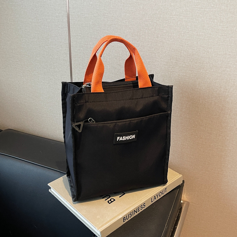Free Delivery Designer Bag Korean Fashion Forest Series Large Capacity Handheld Tutorial 2025 Autumn Color Contrasting Waterproof Oxford Cloth Tote Ba