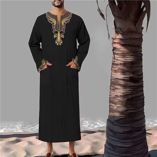 Designer Clothing New Muslim Arab Clothing Dubai Saudi Men's Embroidered Robe Product 2025 New