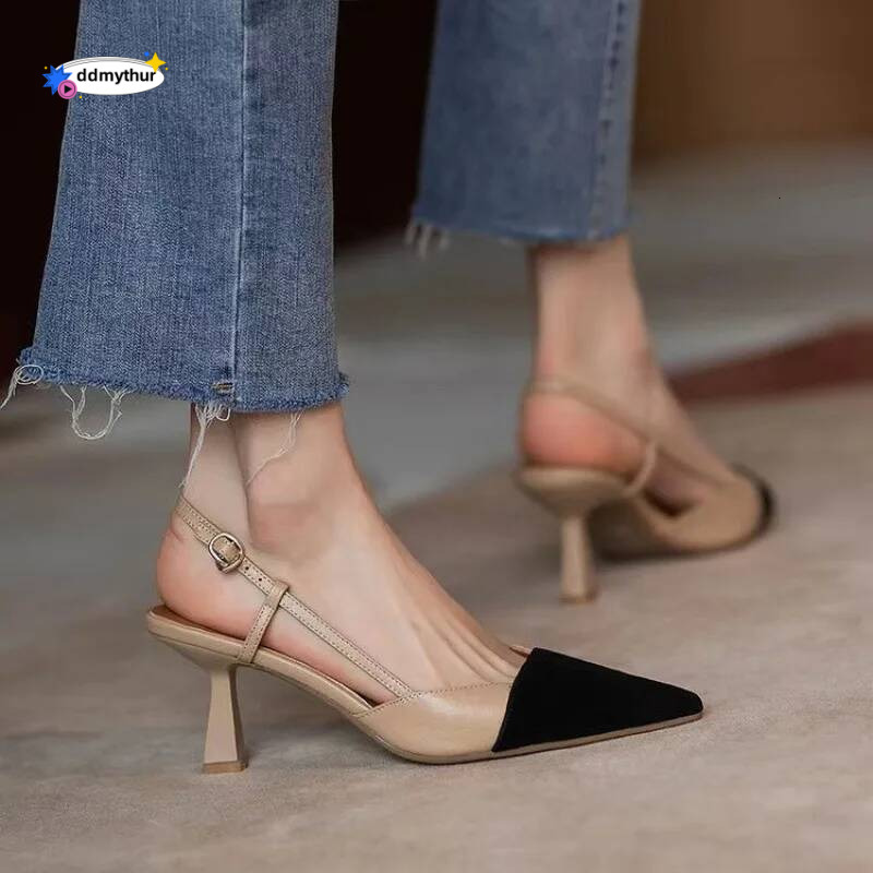 High Heels Summer 2024 New Arrival Fashion Buckle Pointed Heel Sandals Women Comfort Simplicity Stilettos Sandalias De Mujer ddmythur