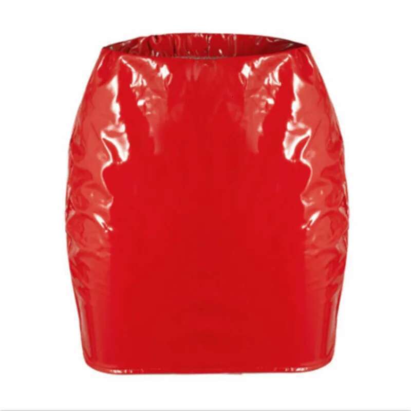 High Waist Sheath Skirts Women Pu Leather Package Hip Female Bodycon Solid Black Short Sexy Pencil Mini Skirt Ladies