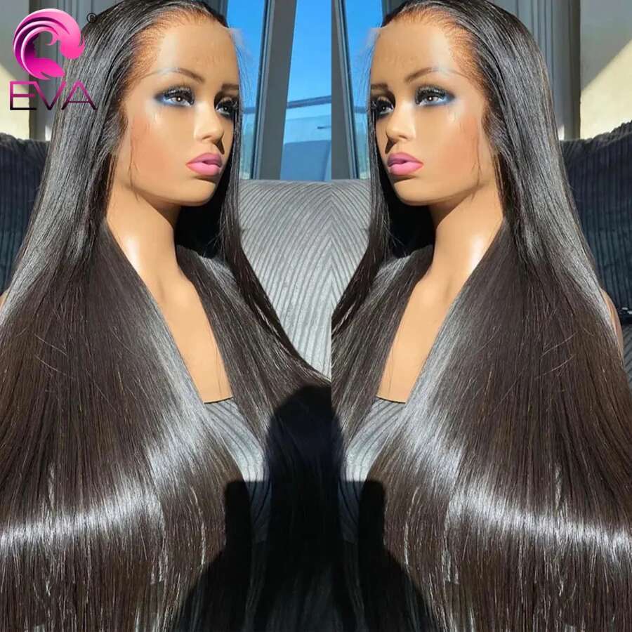 Eva 2x6 Closure Wig Kim K Deep Part Raw Bone Straight Invisible HD Lace Front Human Hair Wigs